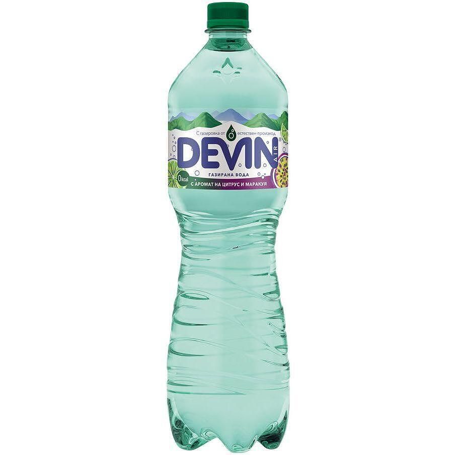 ДЕВИН ГАЗИРАНА ВОДА ЦИТРУС И МАРАКУЯ 1.5л.