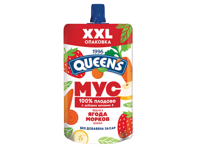 КУИНС ПЛОДОВ МУС ЯГОДА/МОРКОВ 200гр.