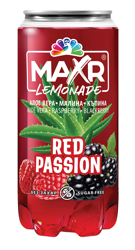 ЛИМОНАДА MAXR АЛОЕ МАЛИНА КЪПИНА КЕН 0.33л.
