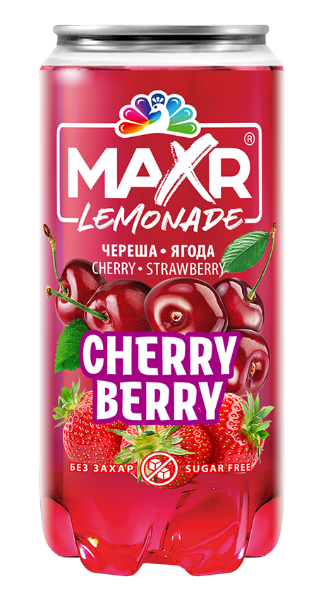 ЛИМОНАДА MAXR ЧЕРЕША ЯГОДА КЕН 0.33л.