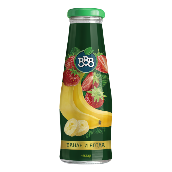 БББ ЯГОДА БАНАН СТЪКЛО 0.25л.