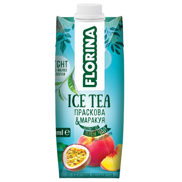 ФЛОРИНА СТУДЕН ЧАЙ ПРАСКОВА И МАРАКУЯ 0.5л.