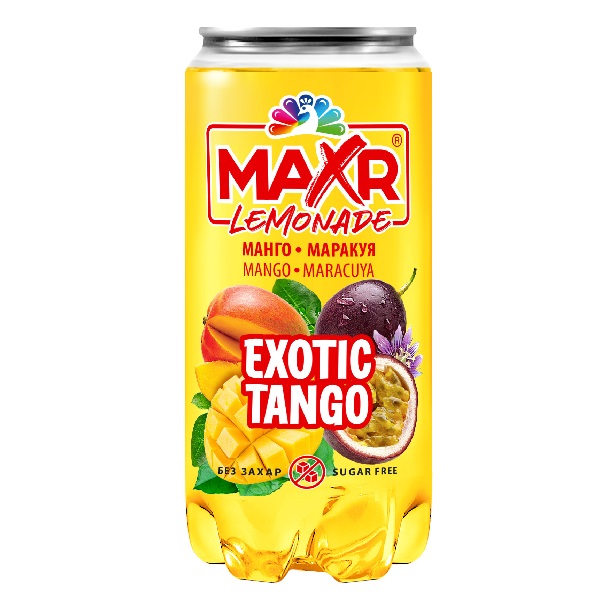 ЛИМОНАДА MAXR МАНГО И МАРАКУЯ КЕН 0.33л.