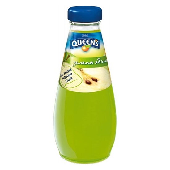 КУИНС СТЪКЛО ЗЕЛЕНА ЯБЪЛКА 0.25л.