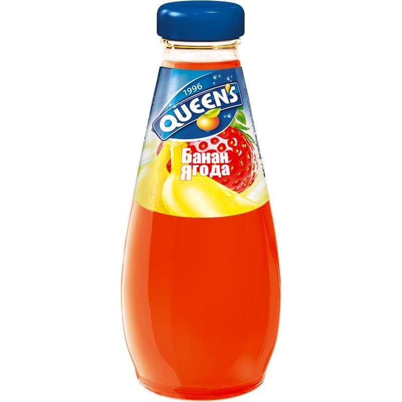 КУИНС СТЪКЛО ЯГОДА,БАНАН 0.25л.